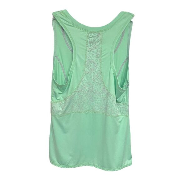 ATHLETA Northern Lights Reflective Racerback Tank Neon Lime Green Womens M - Picture 2 of 8